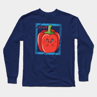 Kawaii Red Bell Pepper Long Sleeve T-Shirt